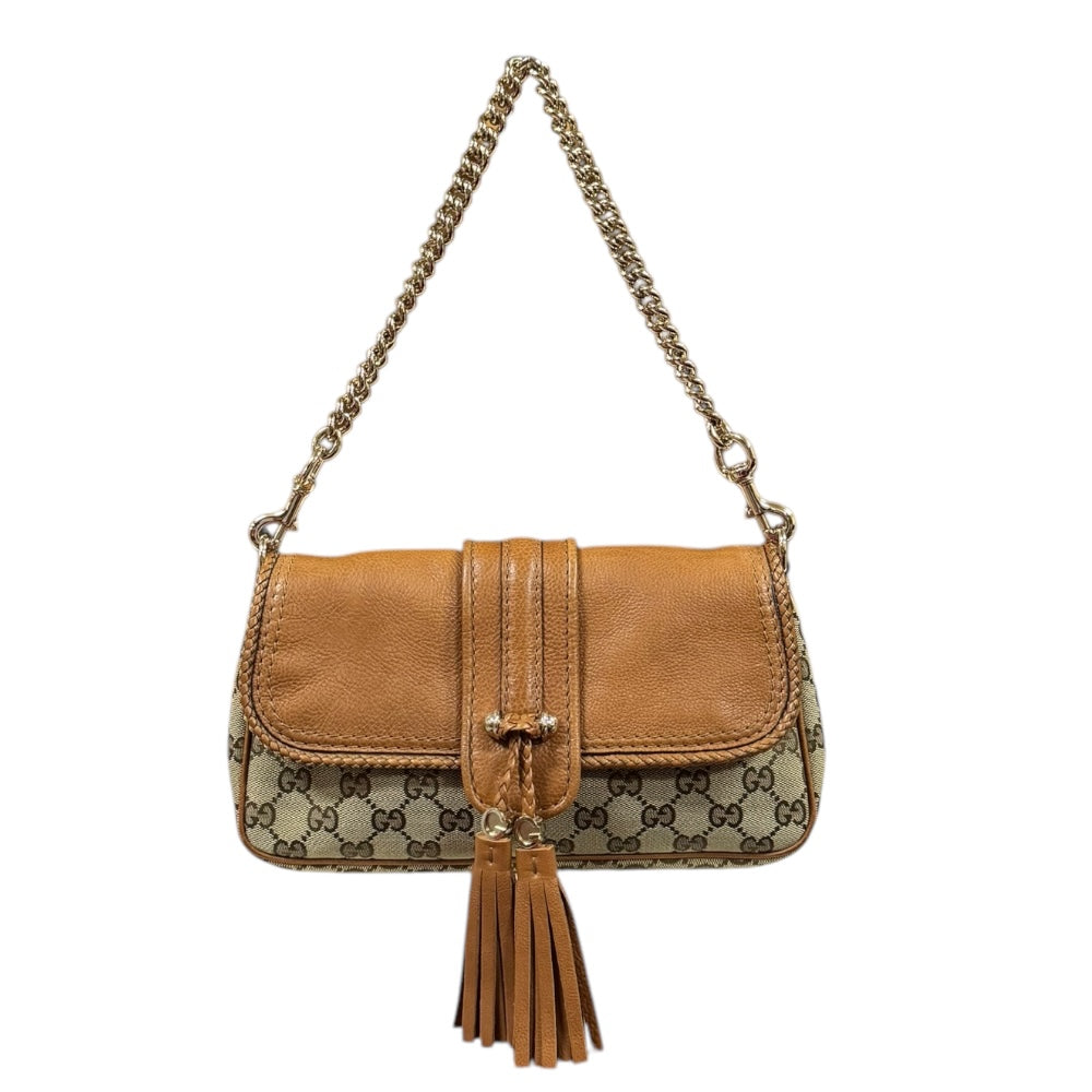 GUCCI グッチ マラケシュ ハンドバッグ GGキャンバス ブラウン