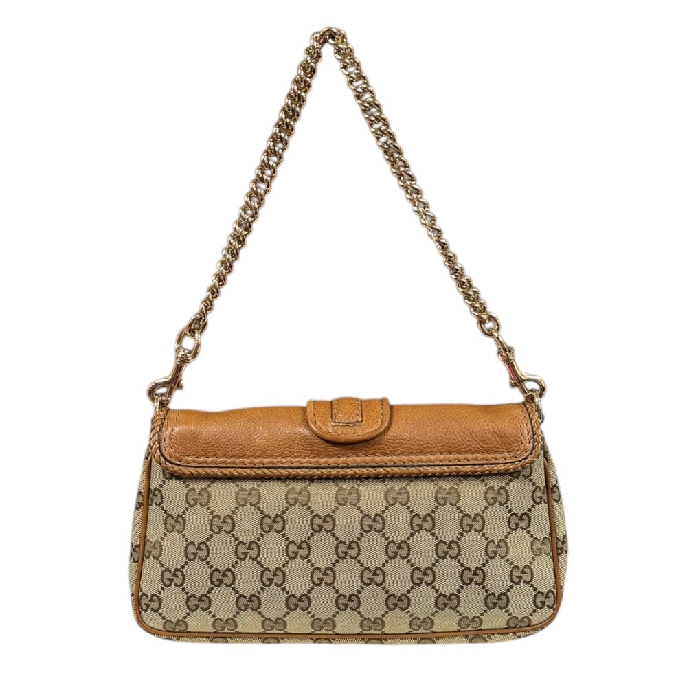 GUCCI グッチ マラケシュ ハンドバッグ GGキャンバス ブラウン