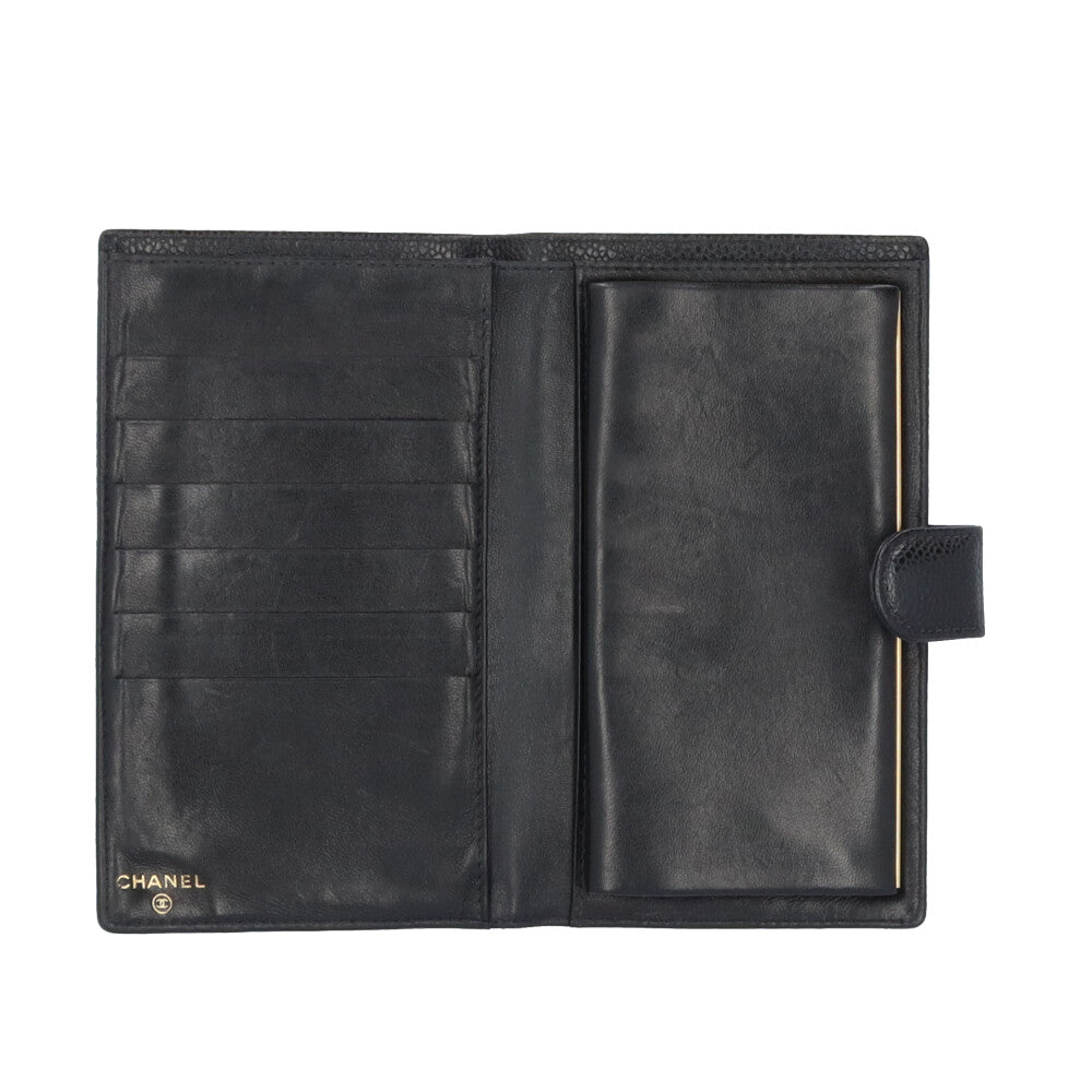 CHANEL シャネル ココマーク 長財布 キャビアスキン レディース 中古