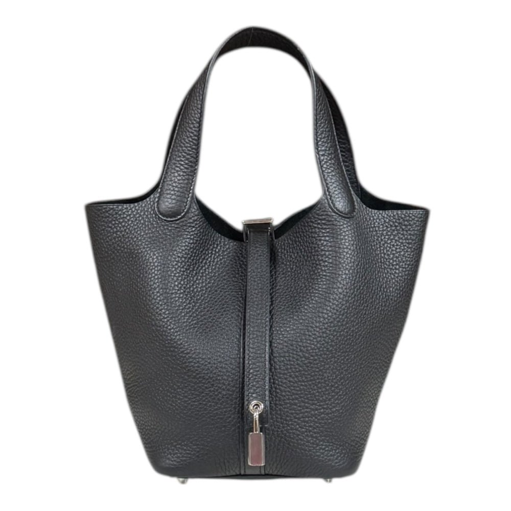 HERMES エルメス ピコタンロックPM ハンドバッグ トゴ ブラック 