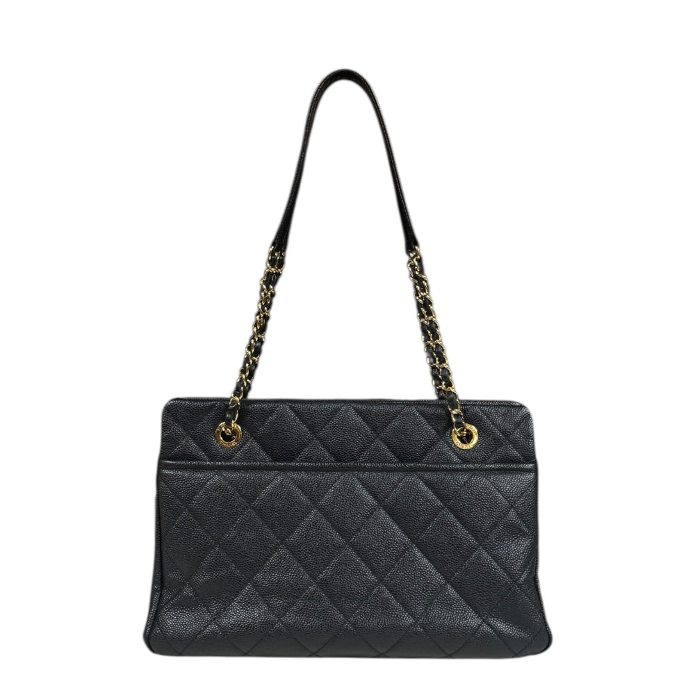 CHANEL シャネル マトラッセ トートバッグ キャビアスキン ブラック