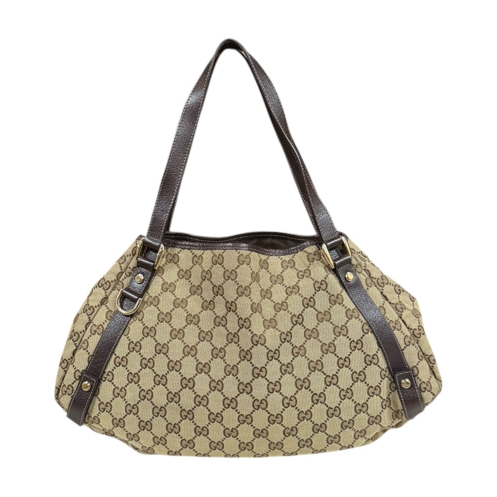 GUCCI グッチ アビー トートバッグ GGキャンバス ベージュ レディース