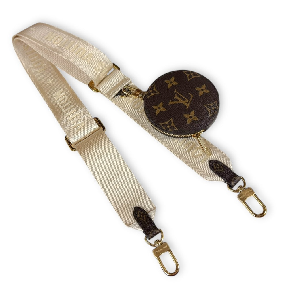 ルイヴィトン　オンザゴーpm付属ショルダーストラップ　アイボリー　美品　正規品 LouisVuitton ルイヴィトン オンザゴーPM用ストラップ ルイヴィトン