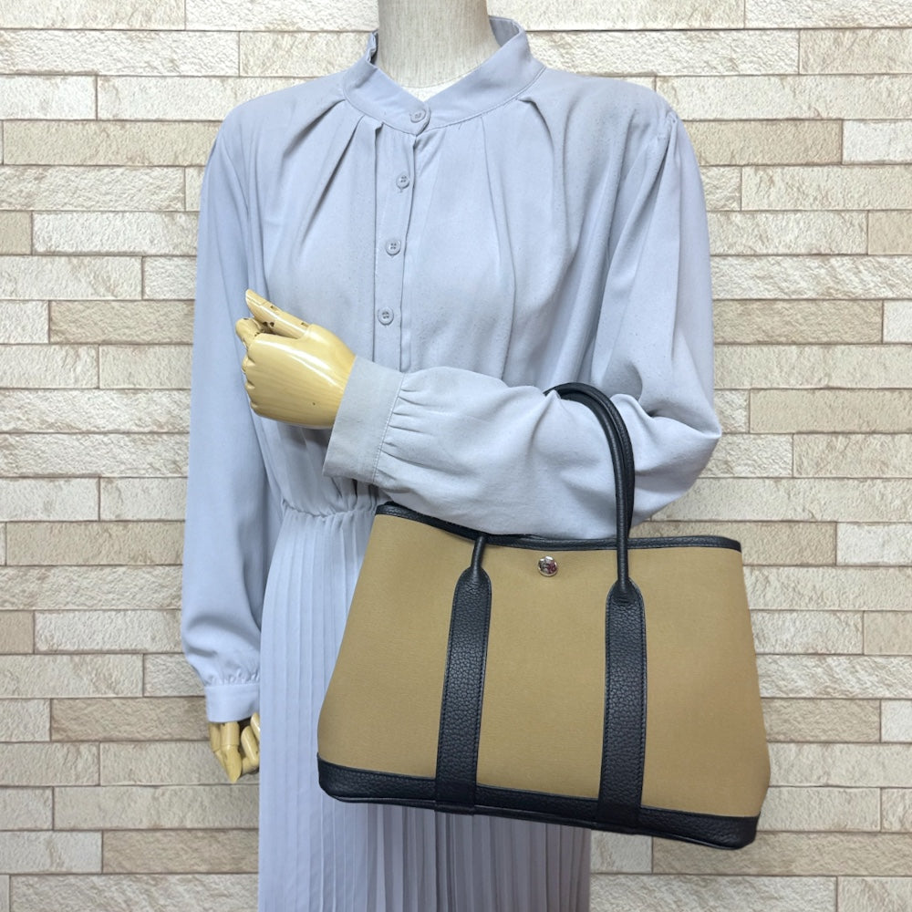HERMES エルメス ガーデンパーティ ヴェルソ TPM ハンドバッグ トワル