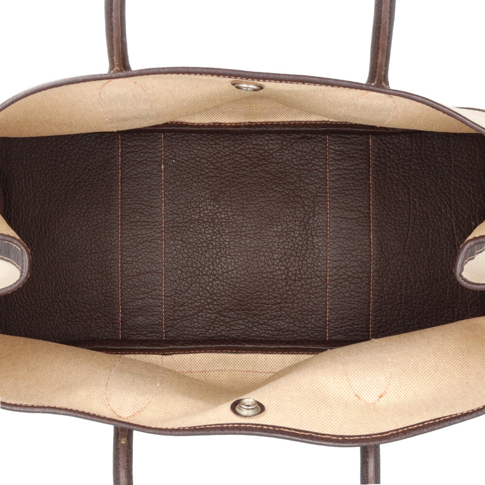 HERMES トートバッグ ベージュ/ブラウン エルメス HERMES トートバッグ パニエバス ベージュ ダーク