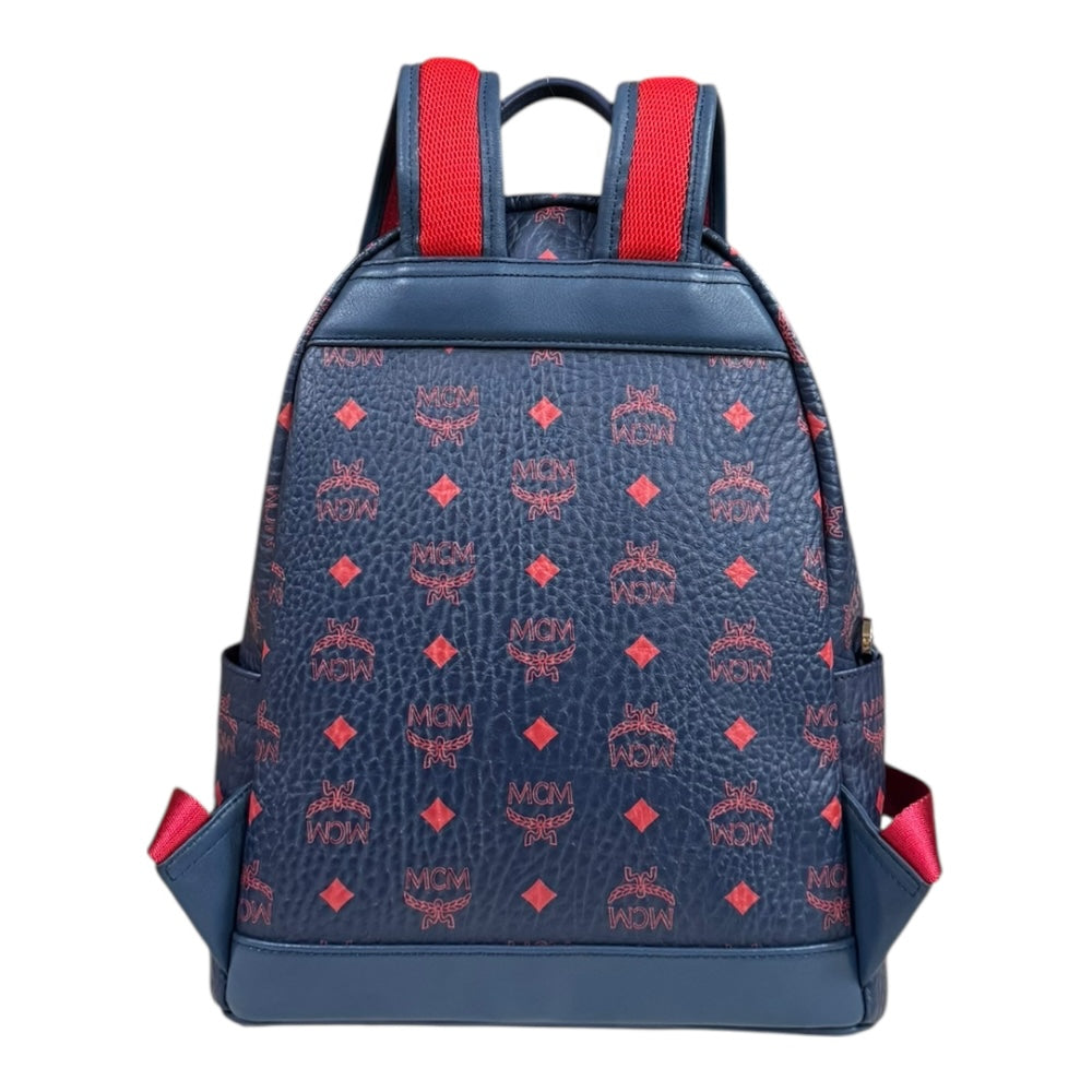MCM ネイビー レッド リュック ミニ バックパック MCM ネイビー レッド 
