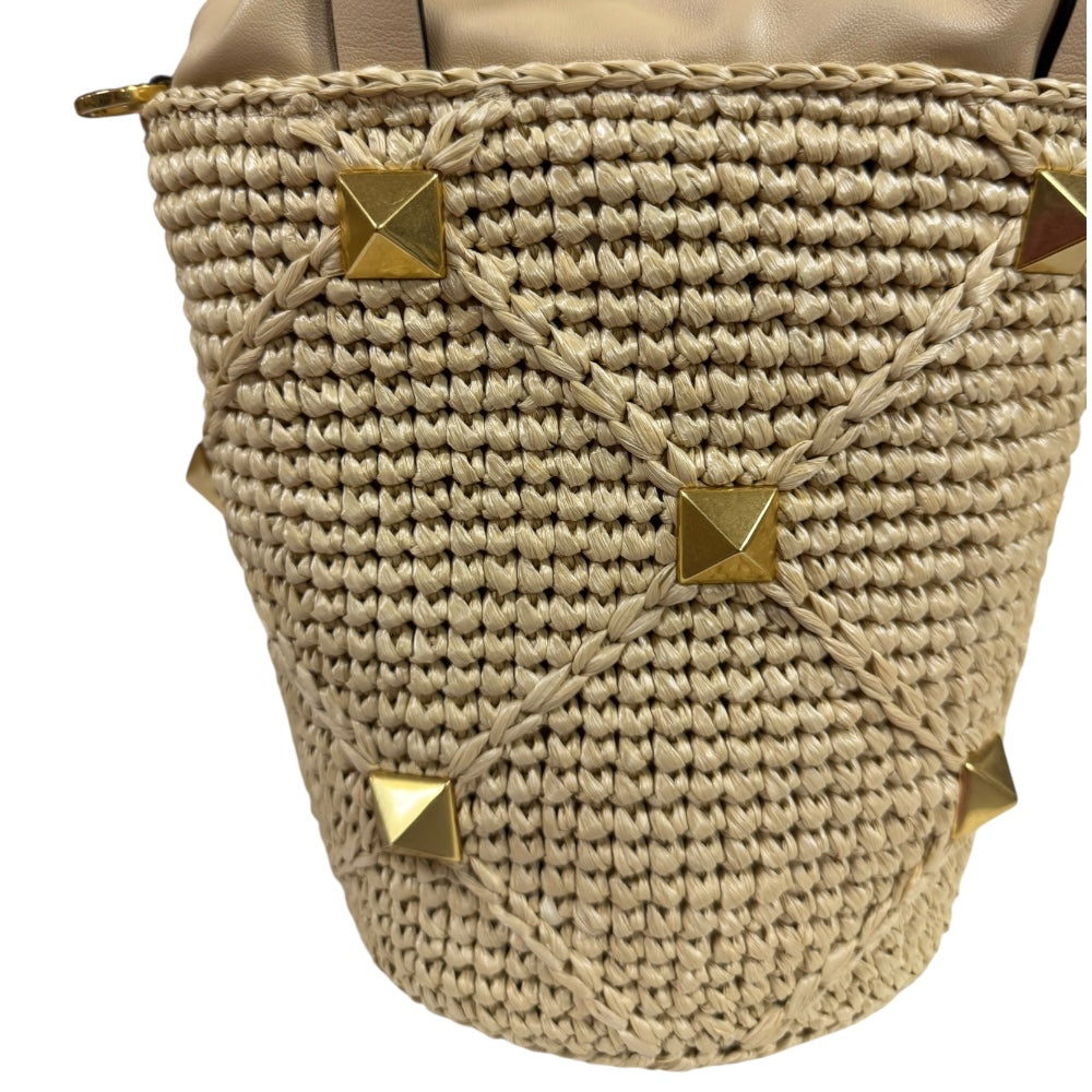 Valentino ベージュ かごバッグ ショルダー