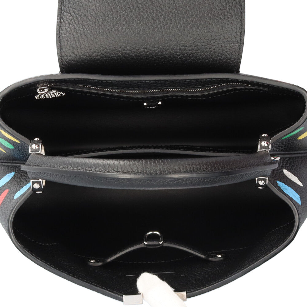 LOUIS VUITTON トリヨンレザーバッグ ブラック LOUIS VUITTON ルイヴィトン 草間彌生コラボ ドッド柄 カプシーヌMM
