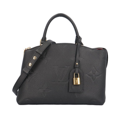 ルイヴィトン モノグラム アンプラント ハンドバッグ プティパレ PM ブラック LOUIS VUITTON ルイヴィトン プティ パレPM モノグラムアンプラント