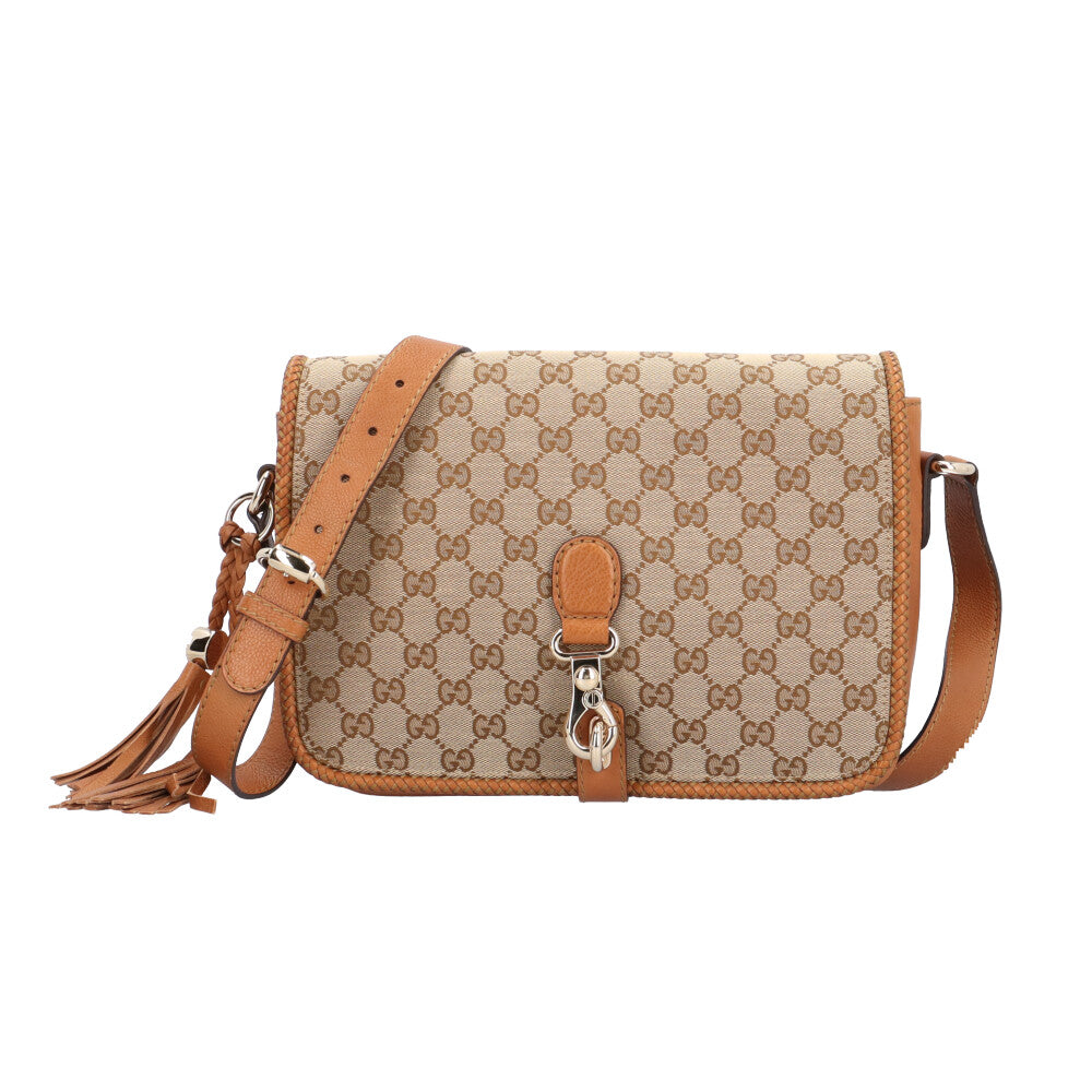 GUCCI グッチ マラケシュ ショルダーバッグ GGキャンバス ベージュ