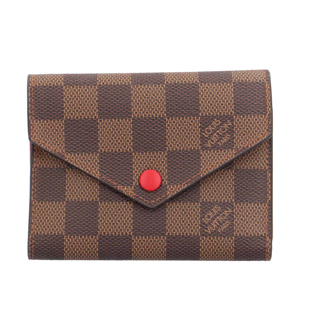 LOUIS VUITTON ルイヴィトン ポルトフォイユ ヴィクトリーヌ ダミエ 三