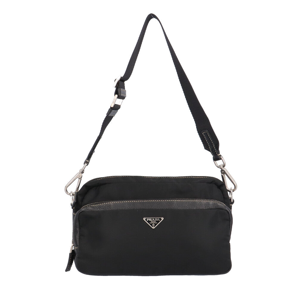 PRADA プラダ ショルダーバッグ ナイロン ブラック ユニセックス 中古 