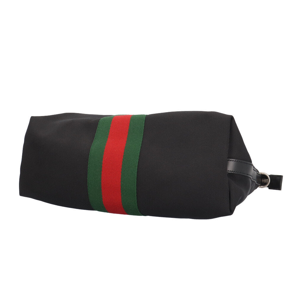 GUCCI グッチ シェリーライン ショルダーバッグ キャンバス ブラック