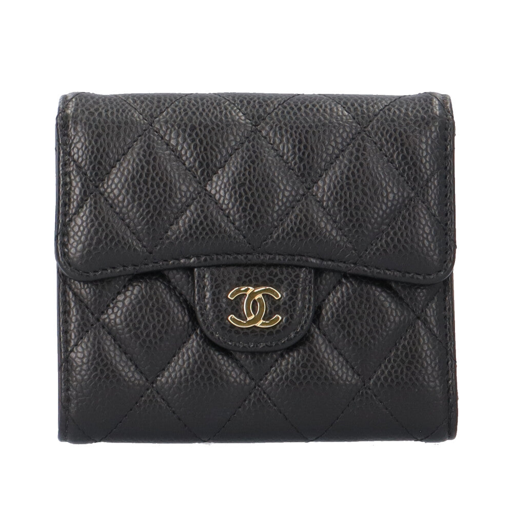 CHANEL シャネル クラシックスモールフラップウォレット マトラッセ 三 