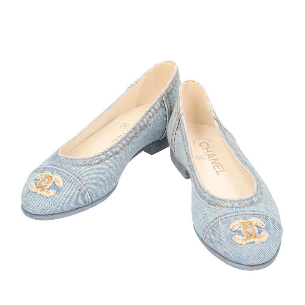 CHANEL シャネル フラットバレリーナ パンプス レディース 中古