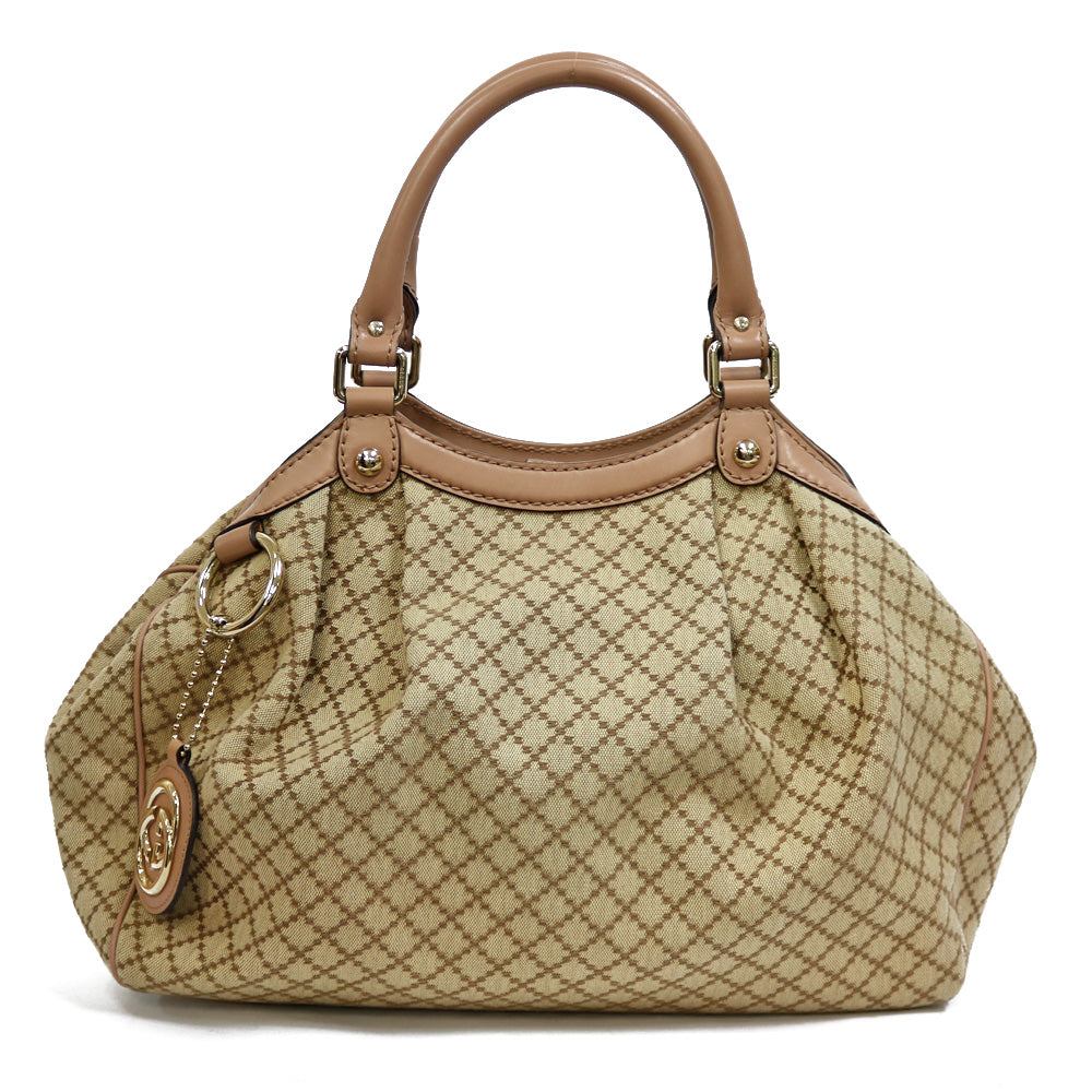 限界値下げ祭】 グッチ GUCCI ディアマンテ ハンドバッグ ベージュ 