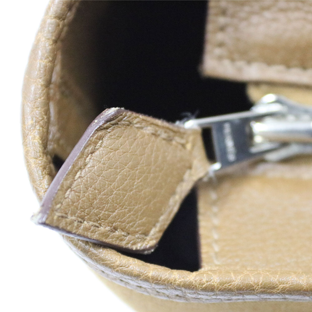 エルメス HERMES ガーデンジップMM ショルダーバッグ ブラウン