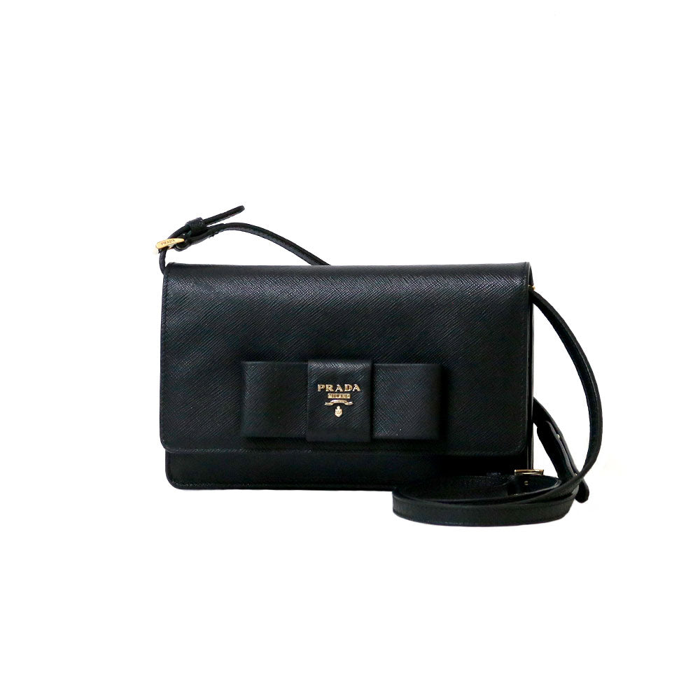 純正 販売価格 最終値下げ PRADA ブラック ショルダーバッグ 【公式通販】