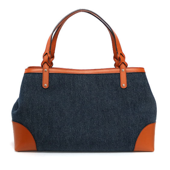 中古】 グッチ GUCCI トートバッグ オールシーズン デニム 紺