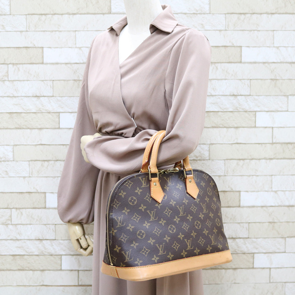 Louis Vuitton Louis Vuitton Alma Monogram Handbag Brown Ladies
