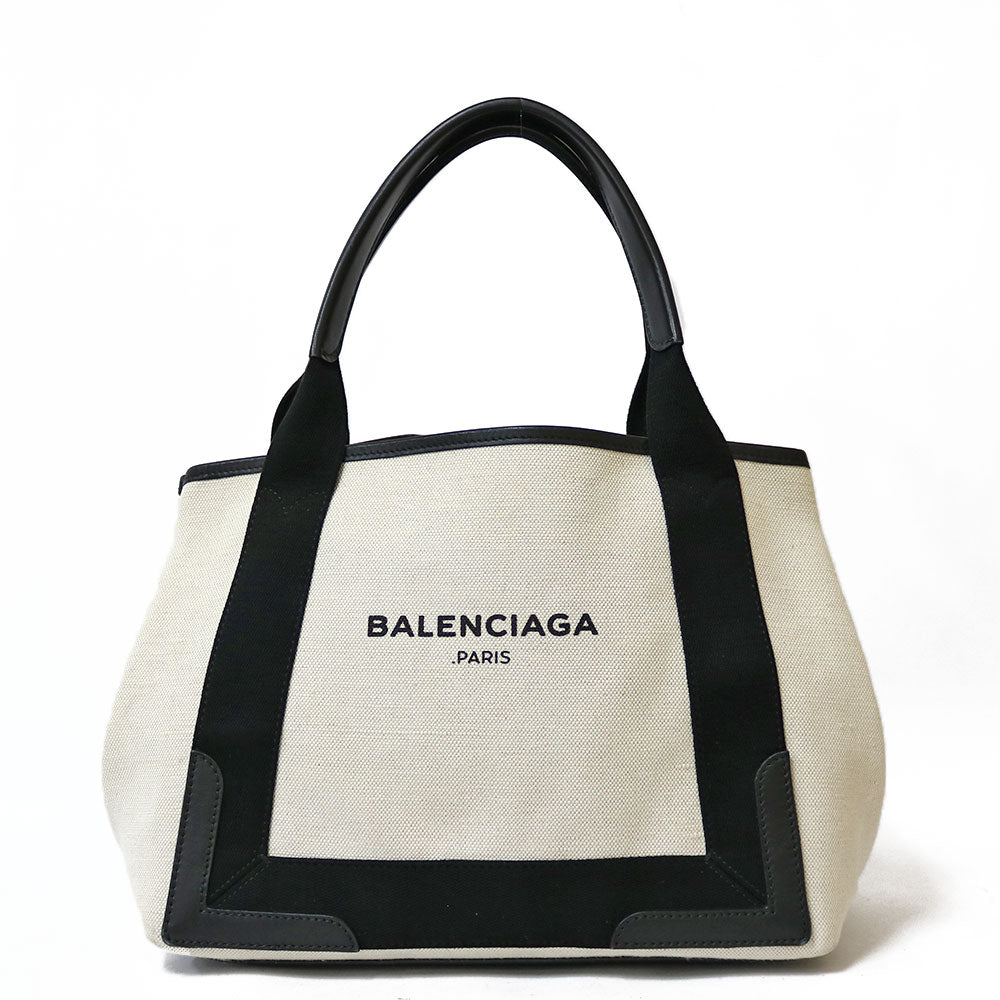 Limited Price Reduction Festival BALENCIAGA Navy Cabas S Tote Bag Wh