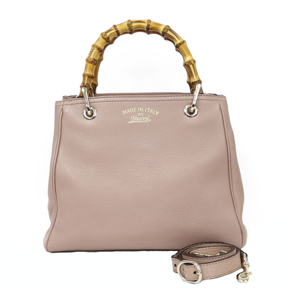 限界値下げ祭】 グッチ GUCCI バンブー ショルダーバッグ ピンク 