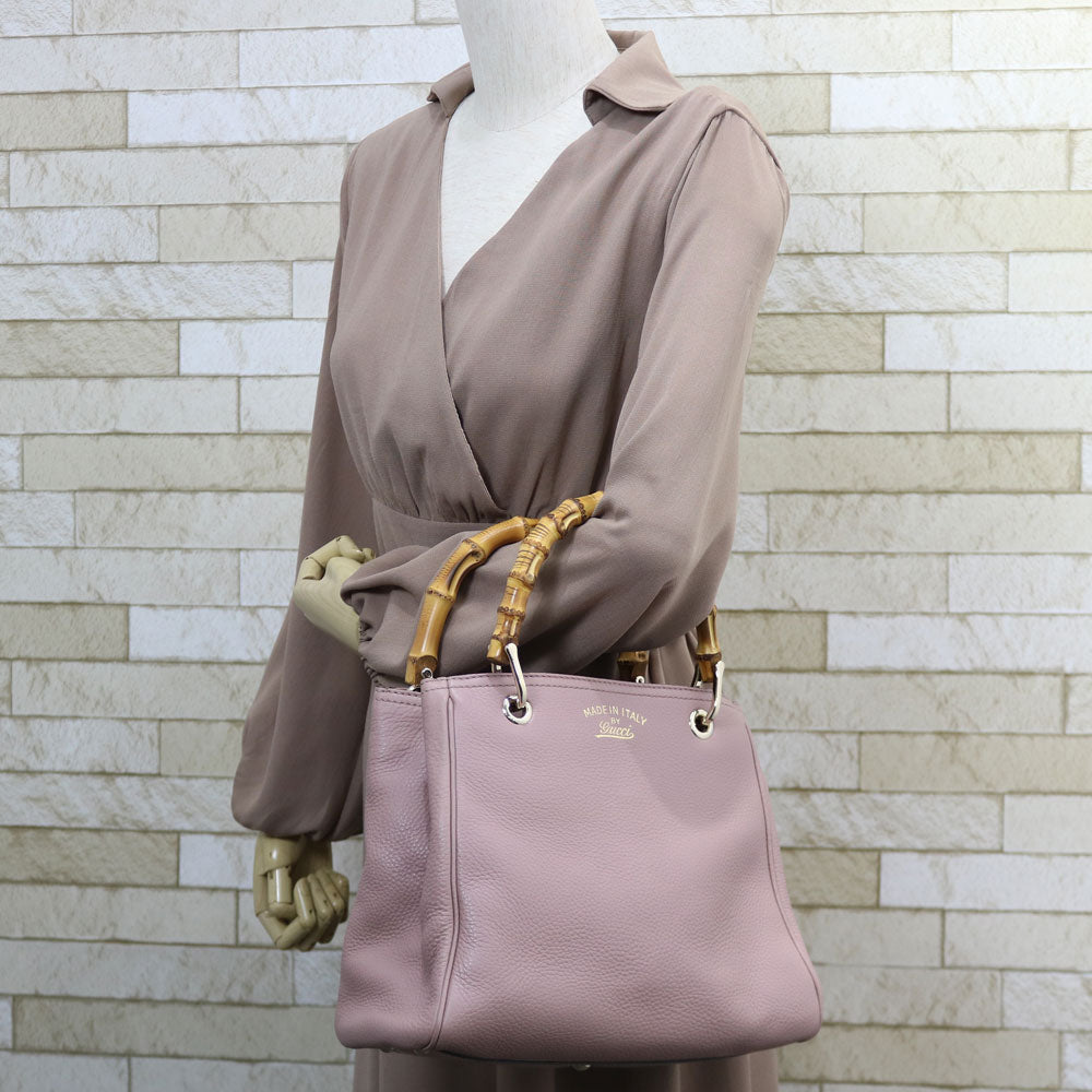 【限界値下げ祭】      グッチ GUCCI バンブー ショルダーバッグ ピンク レディース 中古 限界値下げ祭】 グッチ GUCCI バンブー ショルダーバッグ ピンク