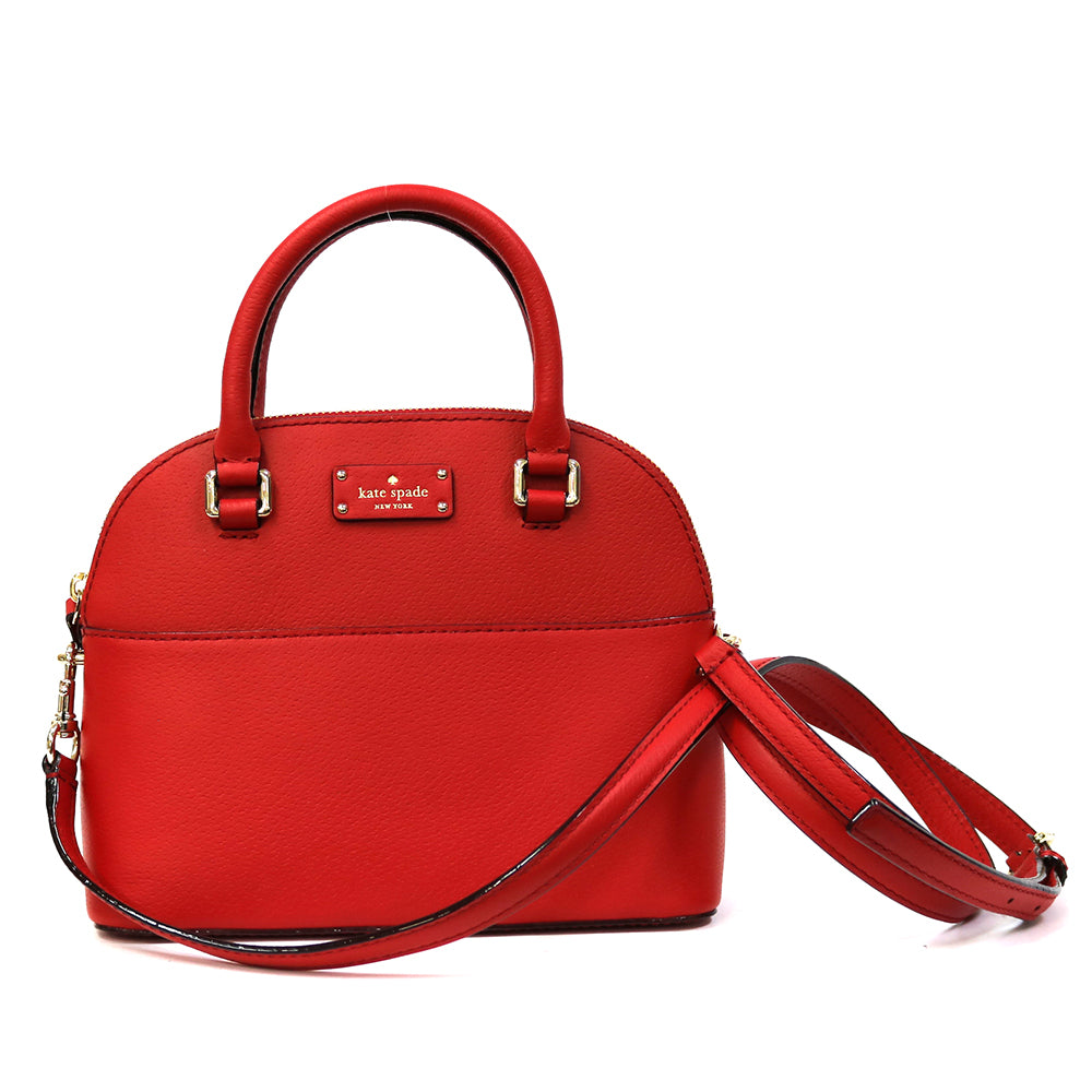 Kate spade レザー ショルダー バッグ タッセル付 赤 レッド 限界 
