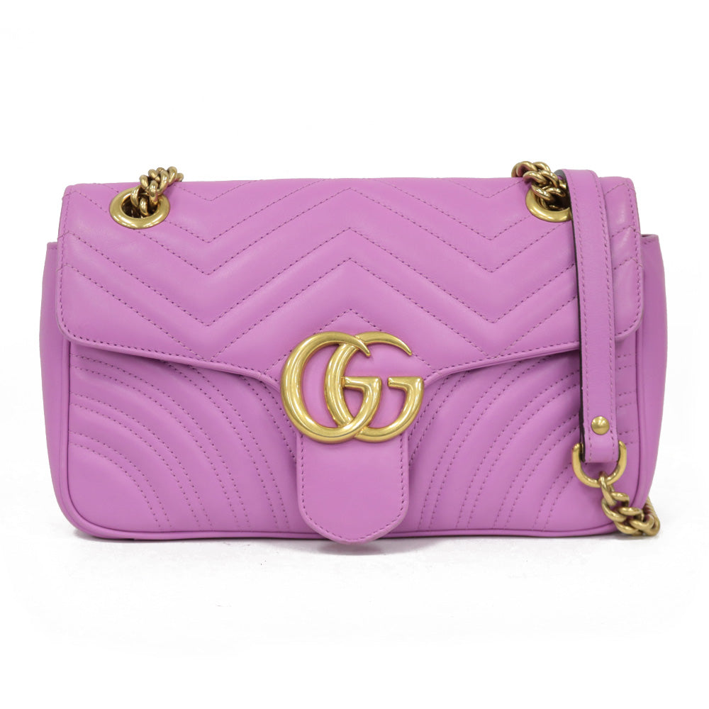 Used] Gucci Shoulder Bag Heart GG Marmont Pink Women's [BIM
