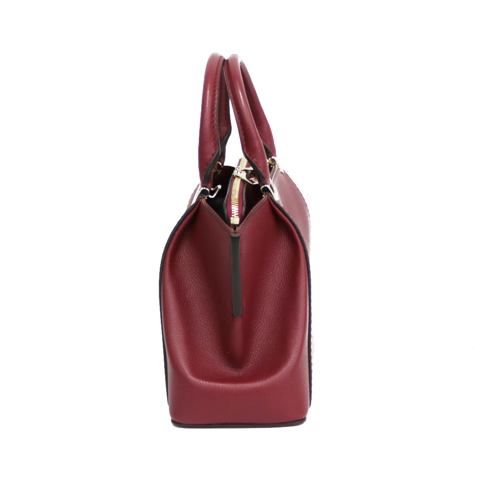カルティエ cartier 2WAY バッグ ボルドー A4可 レザー 美品 中古】 カルティエ CARTIER ハンドバッグ 2WAYバッグ ショルダー Cドゥ