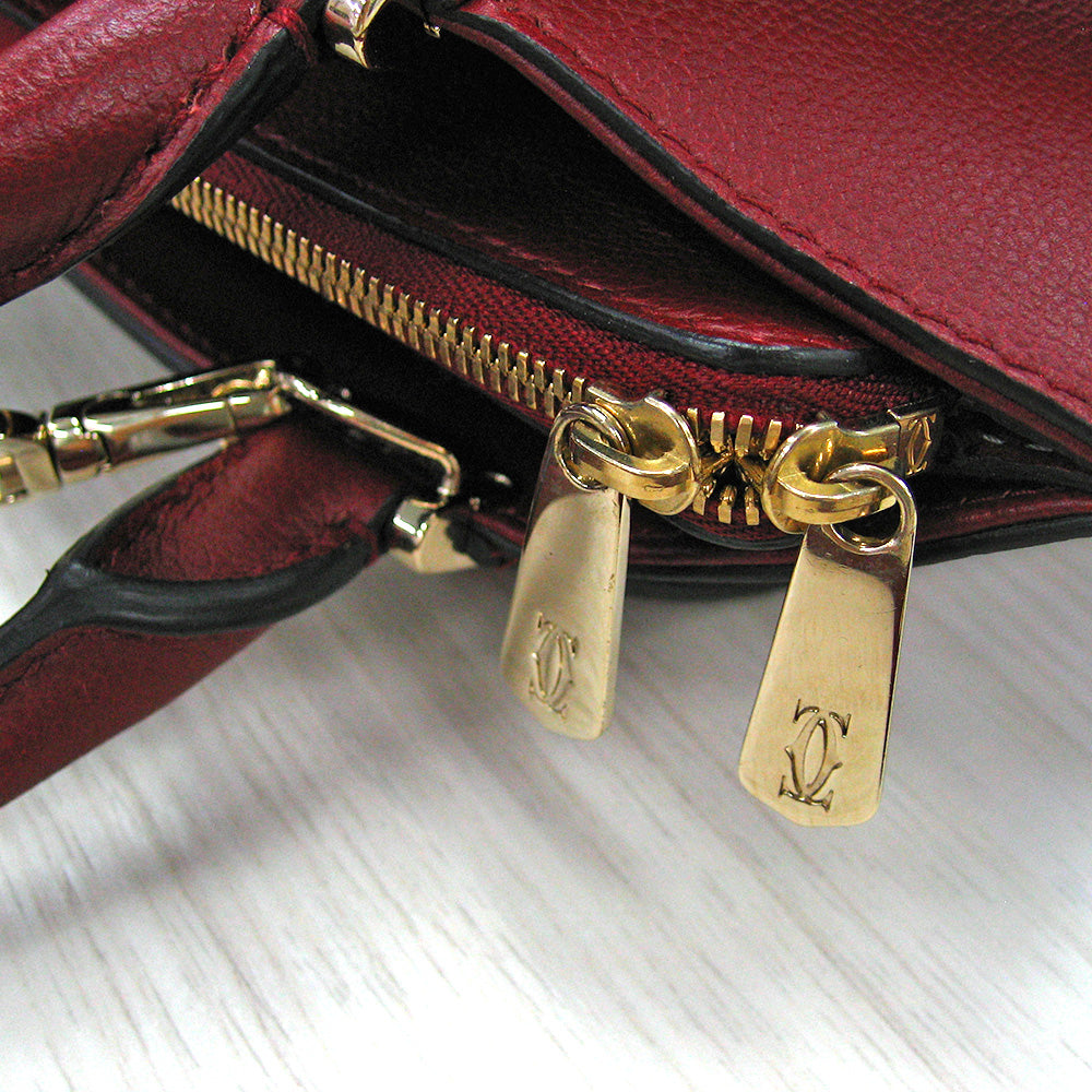 中古】 カルティエ CARTIER ハンドバッグ 2WAYバッグ ショルダー Cドゥ