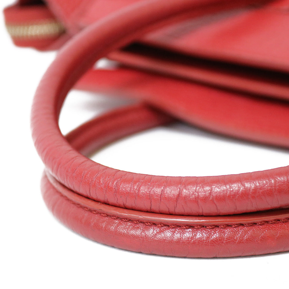 Limited Price Sale] CELINE Luggage Micro Luggage Handbag Red