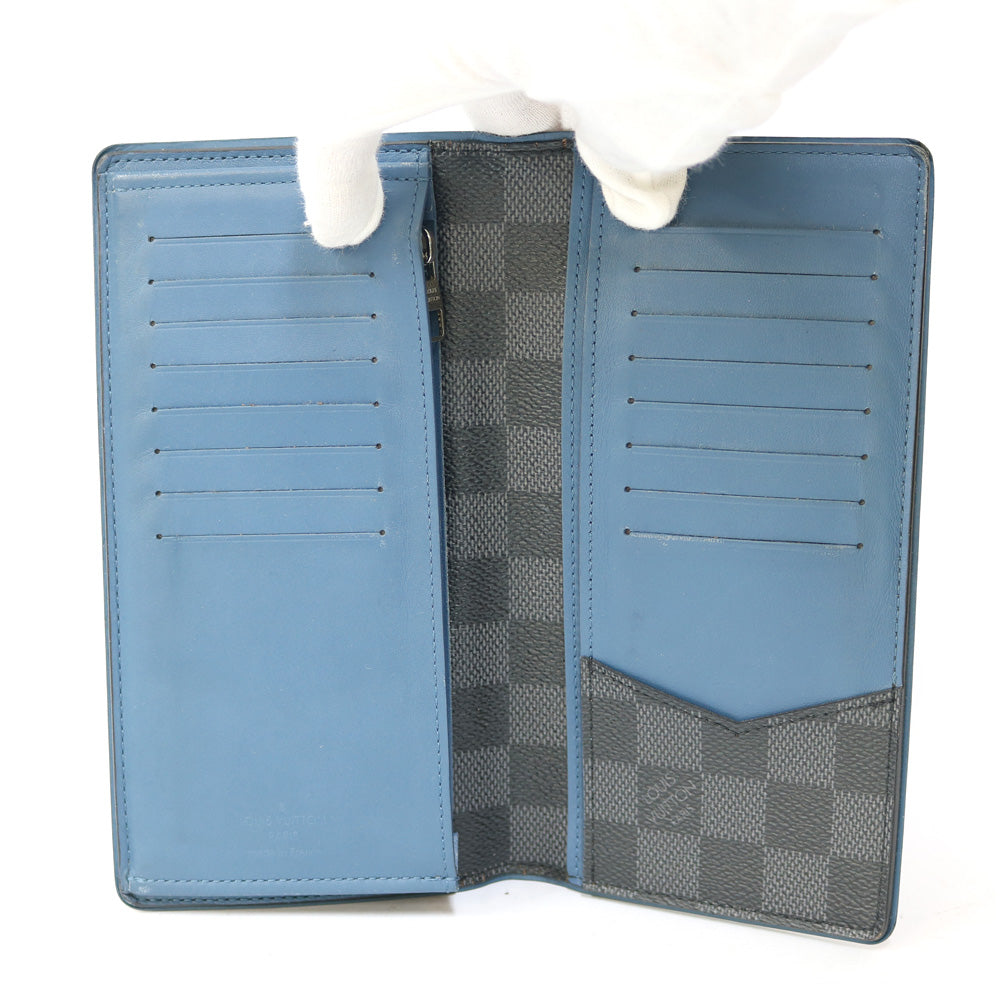 ルイヴィトン 札入れ 長財布 ダミエ グラフィット ポルトフォイユ ロン グレー LOUIS VUITTON】【小銭入れ無し】ルイヴィトン『ダミエ グラ