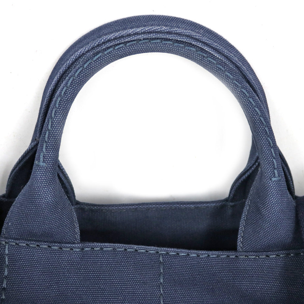 中古】 プラダ PRADA トートバッグ ショルダーバッグ カナパ ネイビー