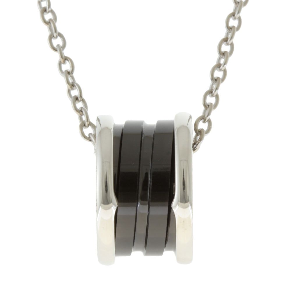 BVLGARI Save the Children B-Zero One Black Ceramic Necklace Silver 925 Women's Used