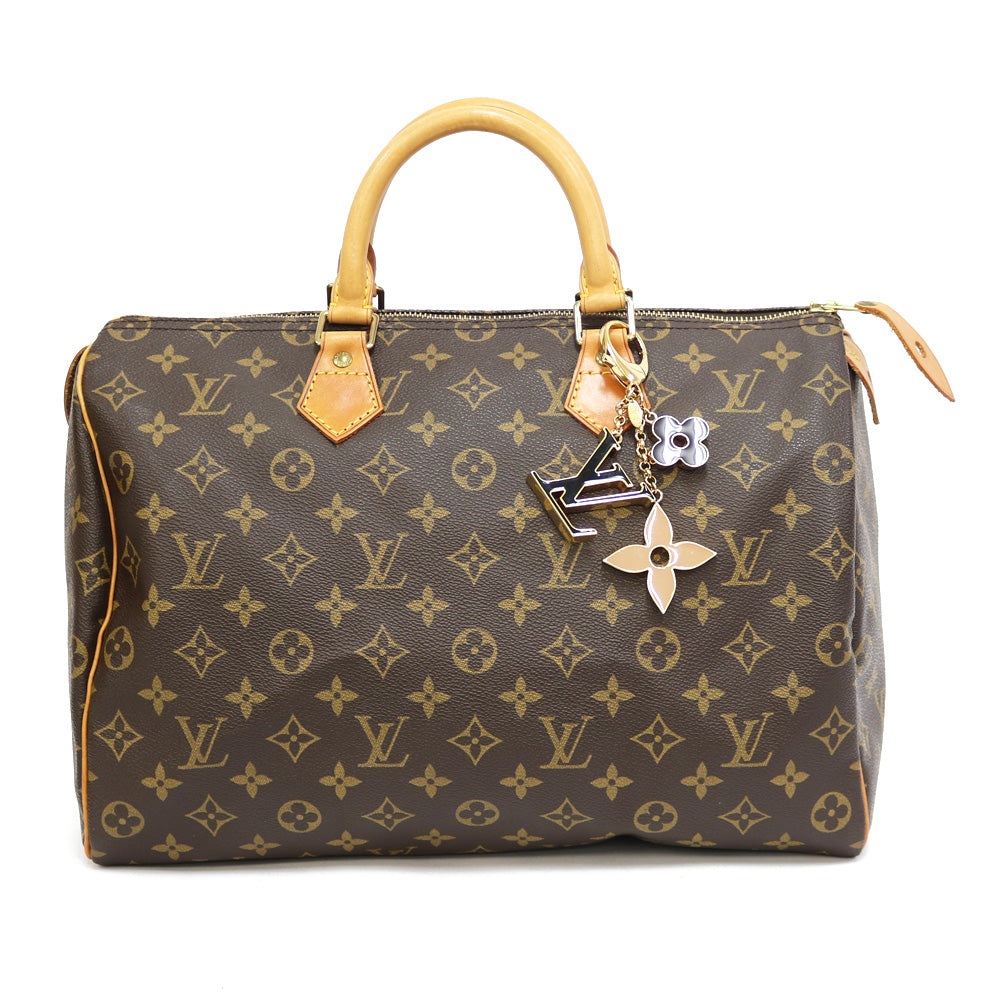 【中古】 ルイ・ヴィトン LOUIS VUITTON キーホルダー チャーム バッグチャーム・フルール ドゥ モノグラム メタル M67119  ゴールド レディース【BIM】