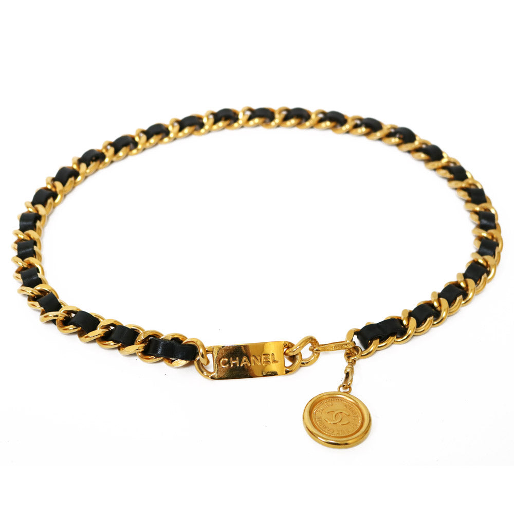 中古】 シャネル CHANEL ベルト チェーンベルト ココマーク