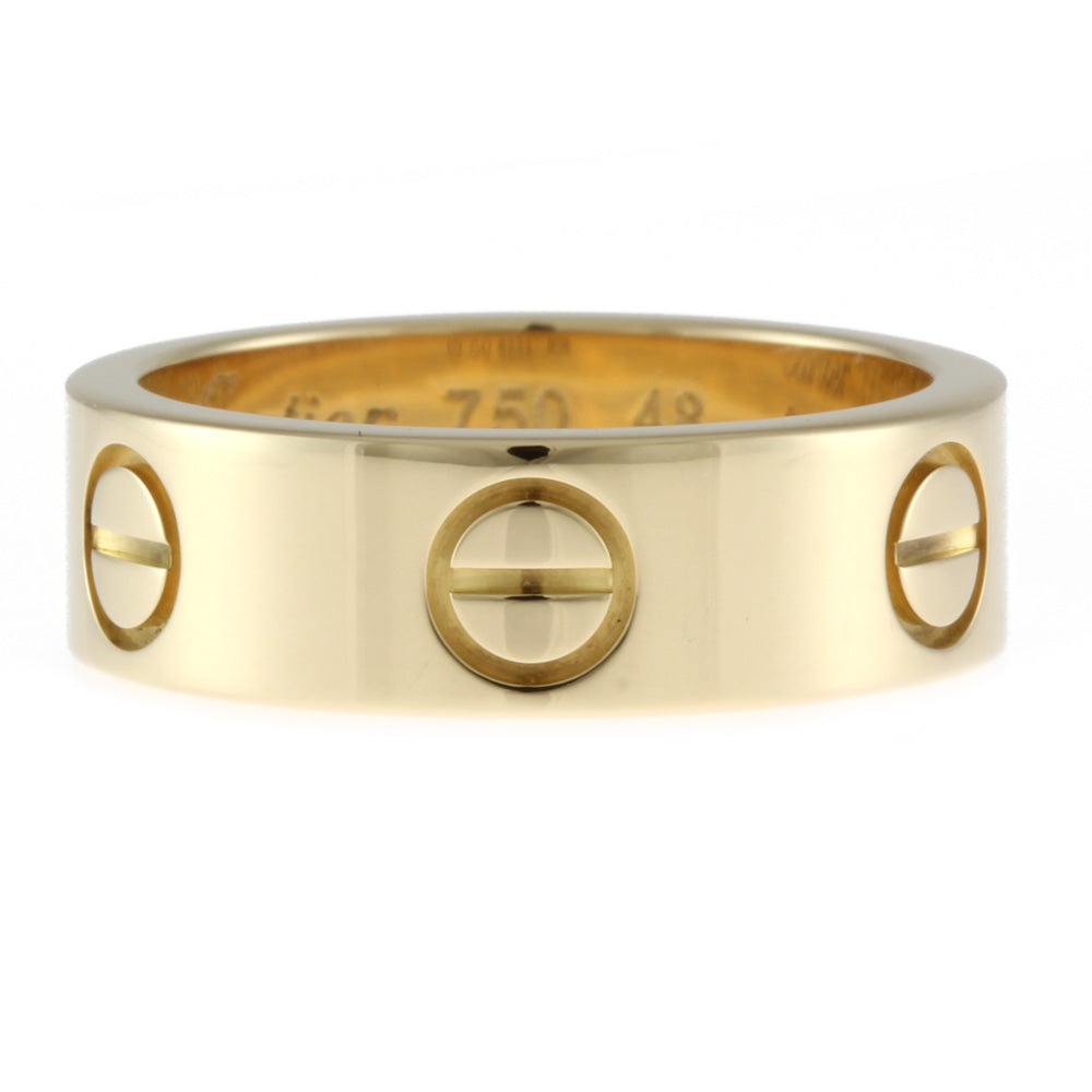 Used] Cartier K18 Ring, Size 8, Love Ring #48, 18K, K18 Gold, Gold