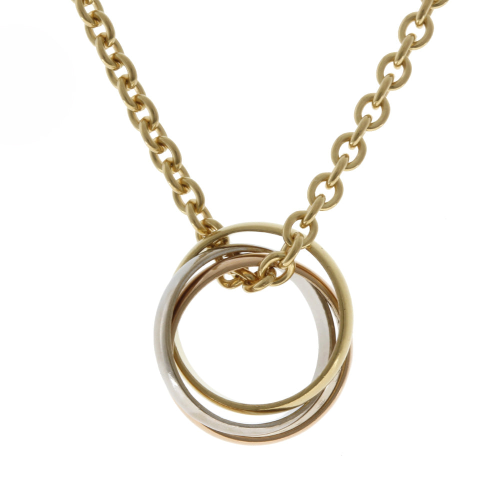 カルティエ CARTIER トリニティ 3カラー ネックレス 18金 K18イエロー