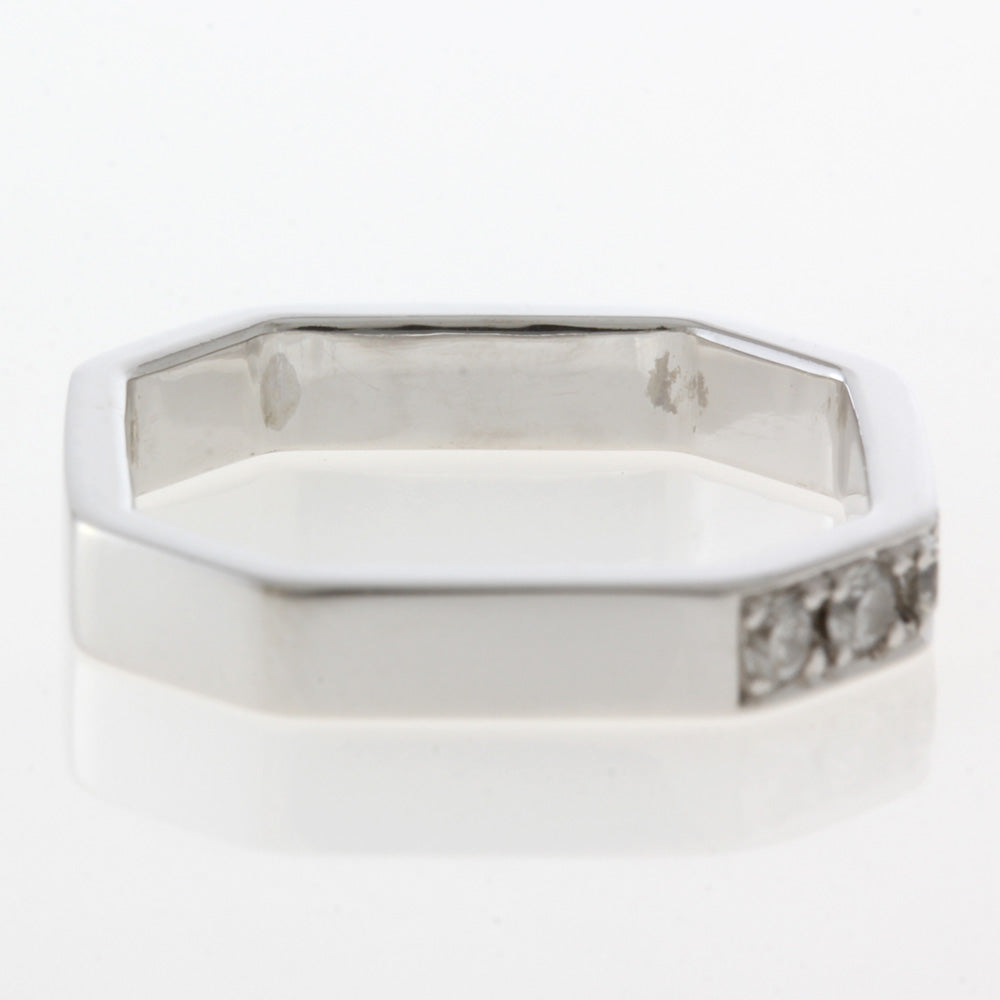 グッチ GUCCI オクタゴナル リング・指輪 6号 18金 K18ホワイト