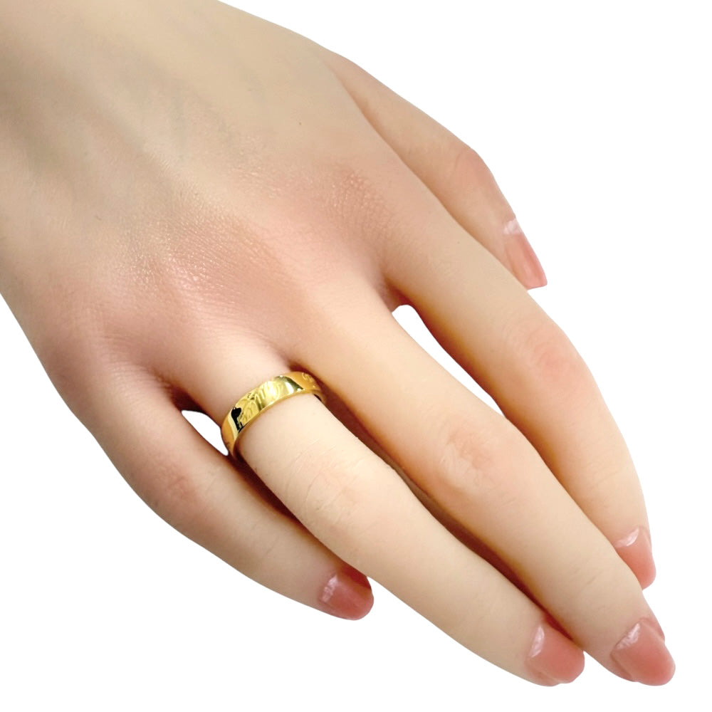 18k GUCCIリング Gucci Wide Icon Band Ring In 18K Yellow Gold Size 9 USA 5 | eBay