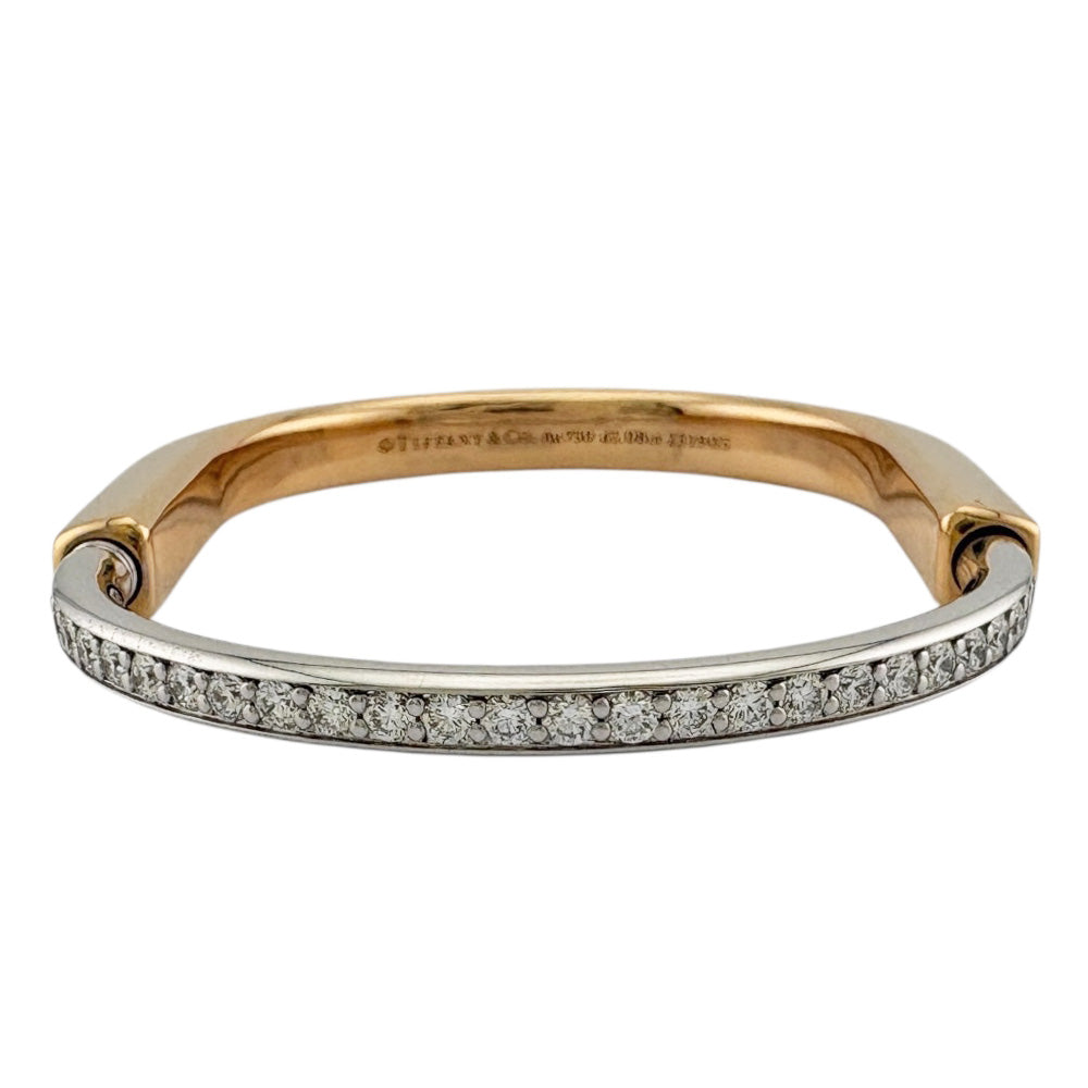 TIFFANY&Co. ティファニー ティファニーロック バングル 18金 K18
