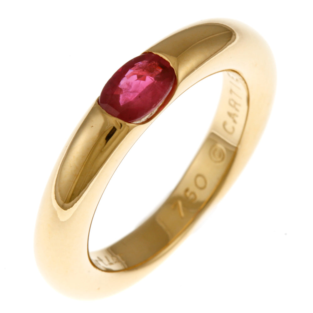 Cartier Ellipse Ring, Size 11.5, 18K Gold, Ruby, Women's, Used