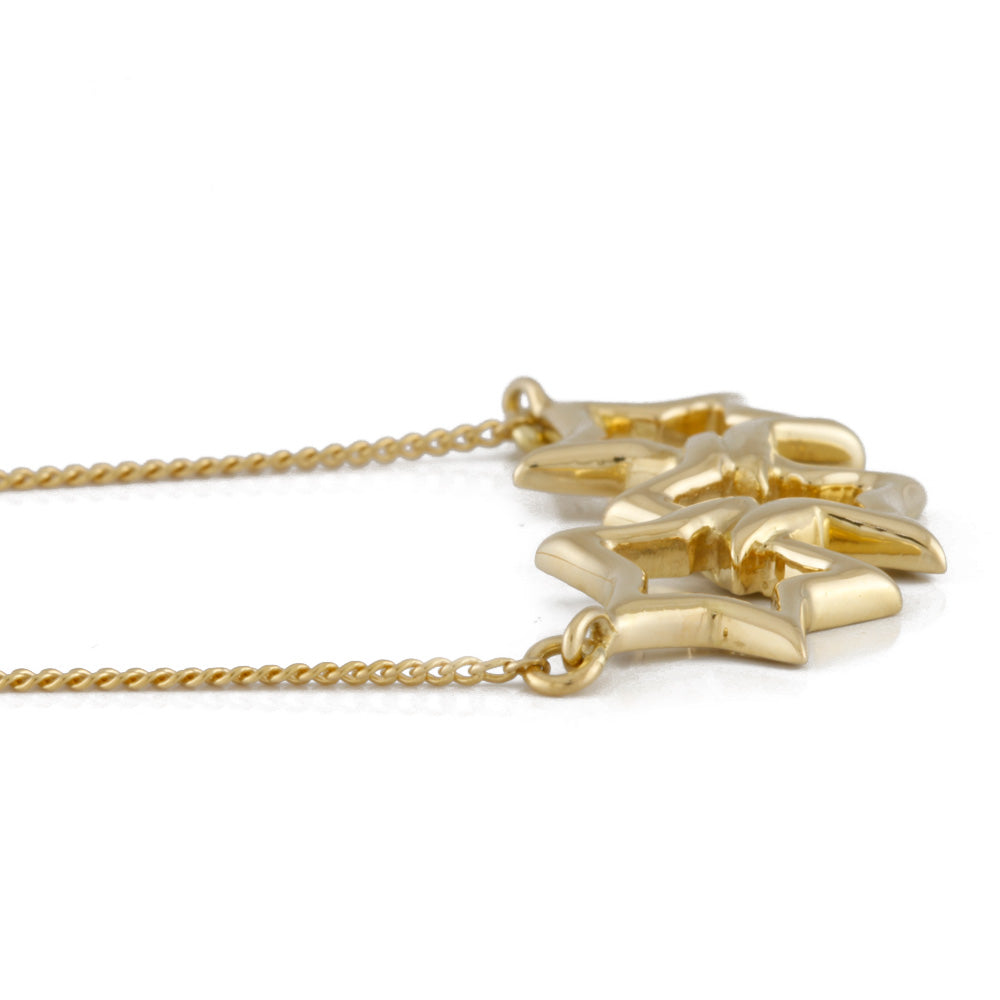 Tiffany & Co. Triple Star Necklace, 18K Gold, Women's, Used