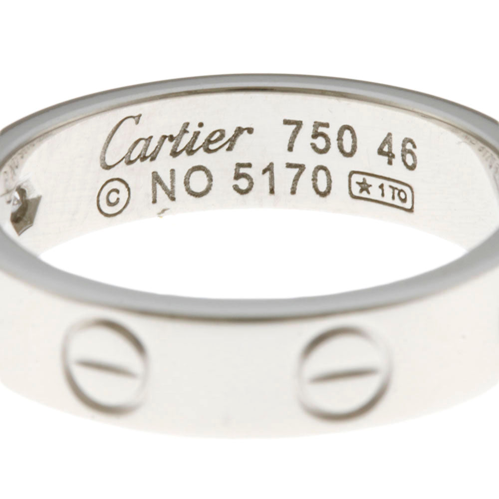 Cartier ミニラブリング　6号　ホワイトゴールド　750 カルティエ CARTIER カルティエ ミニラブ リング 指輪 6号 18金 K18ホワイト