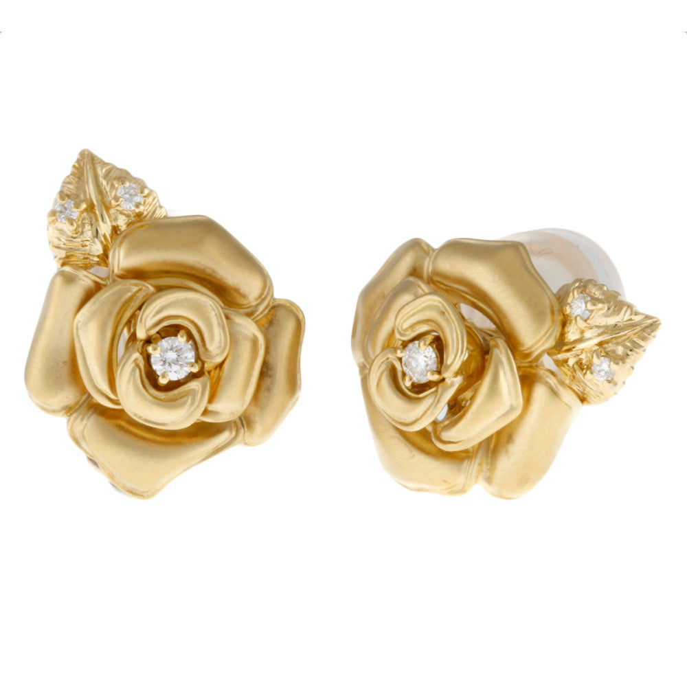 ミキモト】MIKIMOTO イヤリング ゴールドK18 パール ダイヤ 楽天市場 