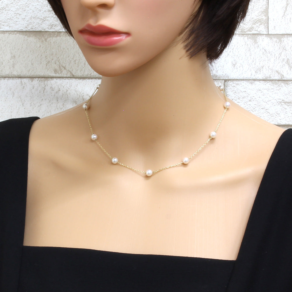 ミキモト MIKIMOTO ネックレス 18金 K18イエローゴールド パール