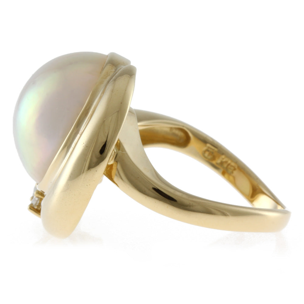 TASAKI Ring, Size 9, 18K Gold, Mabe Pearl, Women's, Used – 【公式