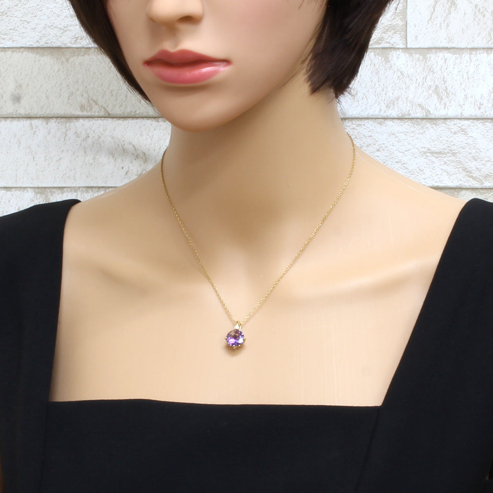 タサキ TASAKI ペンダントトップ 18金 K18ゴールド アメジスト 