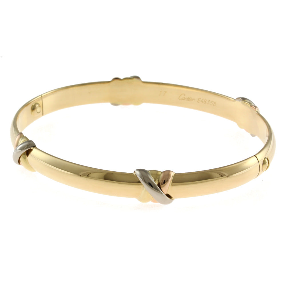 カルティエ CARTIER スレッド 3カラー バングル 18金 K18イエロー